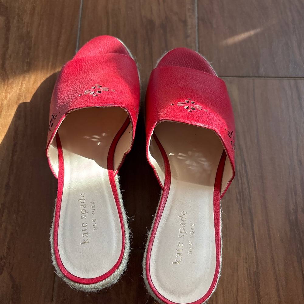 Red kate spade shoes